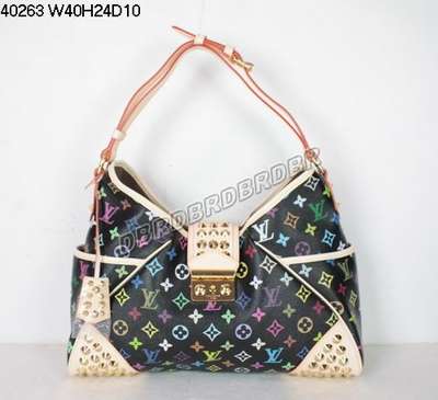 discount louis vuitton handbags monogram multicolore 40263 black pink wholesale