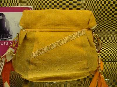 discount louis vuitton handbags monogram denim m95860 yellow wholesale