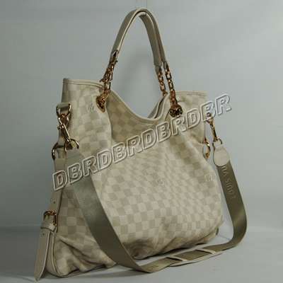 discount louis vuitton handbags leather n91952 beige white wholesale