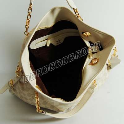 discount louis vuitton handbags leather n91952 beige white wholesale