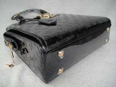 discount louis vuitton handbags monogram vernis m93756 black wholesale