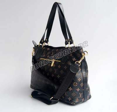 discount louis vuitton handbags leather m95828 monogram black wholesale