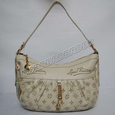 discount louis vuitton handbags leather m96018 beige white wholesale