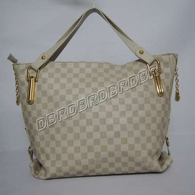 Discount Louis Vuitton Handbags Leather N96060 beige white Wholesale