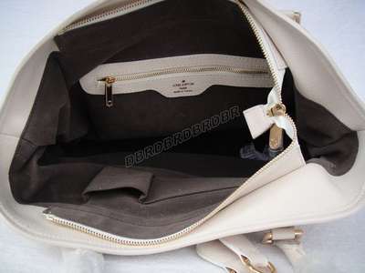 discount louis vuitton handbags leather m91621 beige white wholesale