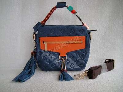 Discount Louis Vuitton Handbags Leather M95383 blue Wholesale