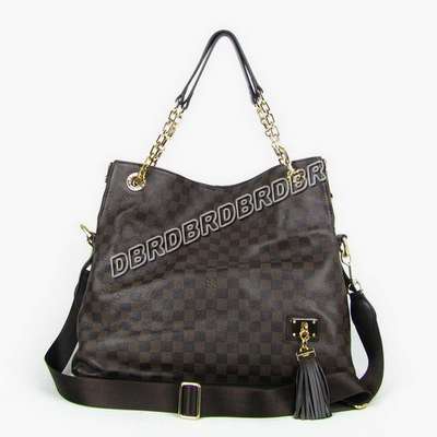 Discount Louis Vuitton Handbags Leather N95130 Coffee Wholesale