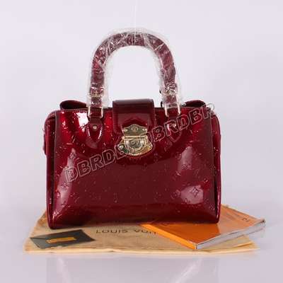 Discount Louis Vuitton Handbags Monogram Vernis M93757 purplish red Wholesale