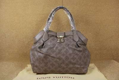 Discount Louis Vuitton Handbags Monogram Mahina M93081 gray Wholesale