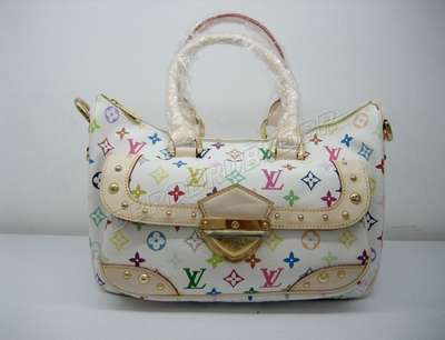 Discount Louis Vuitton Handbags Monogram Multicolore M40126 white Wholesale