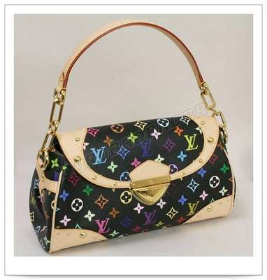 Discount Louis Vuitton Handbags Monogram Multicolore M40204 black Wholesale