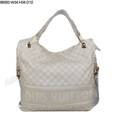 Discount Louis Vuitton Handbags Leather N95050 beige white Wholesale