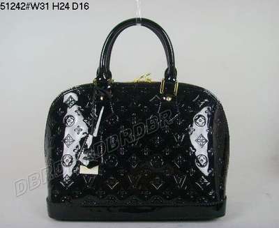 Discount Louis Vuitton Handbags Monogram Vernis 52142 black Wholesale