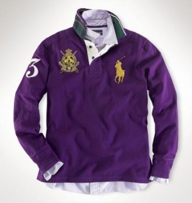 Ralph Lauren men Polo shirt-long sleeve-purple No.360