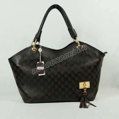 Discount Louis Vuitton Handbags Leather N95017 Coffee Wholesale