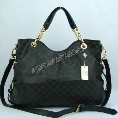 discount louis vuitton handbags leather n91952 black wholesale