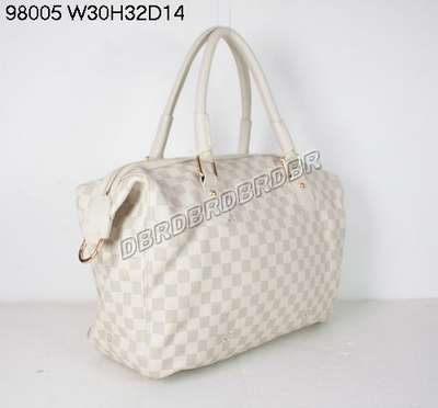 Discount Louis Vuitton Handbags Leather 98005 beige white Wholesale