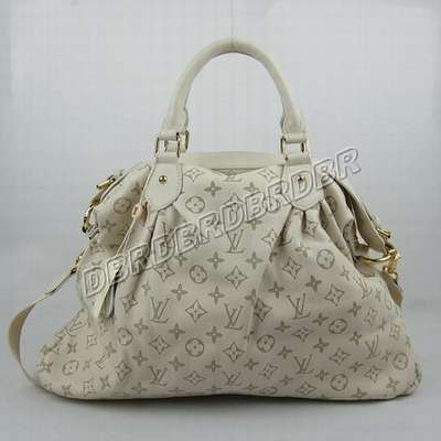 Discount Louis Vuitton Handbags Leather M95007 beige white Wholesale