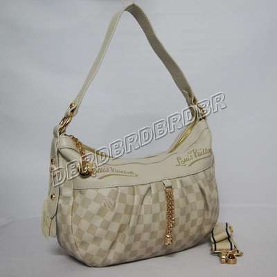 discount louis vuitton handbags leather n96018 beige white wholesale