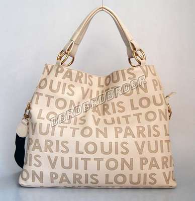 Discount Louis Vuitton Handbags Leather M95130 beige white Wholesale