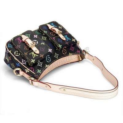 discount louis vuitton handbags monogram multicolore m40054 black wholesale