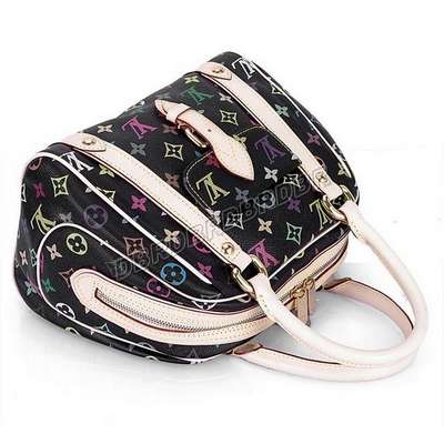 discount louis vuitton handbags monogram multicolore m40097 black wholesale