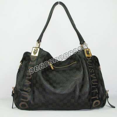 discount louis vuitton handbags leather m96698 black wholesale