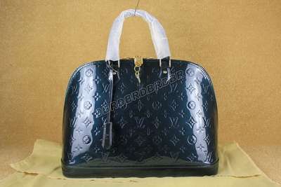 discount louis vuitton handbags monogram vernis m93625 blue wholesale