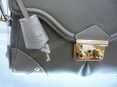 discount louis vuitton handbags suhali leather m95844 gray silver wholesale