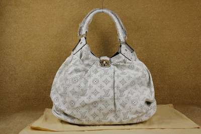 Discount Louis Vuitton Handbags Monogram Mahina M93441 beige white Wholesale