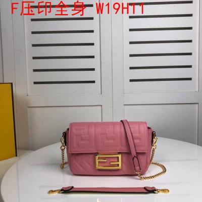 wholesale quality fendi bags full embossed f logo pink