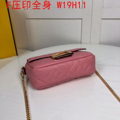 wholesale quality fendi bags full embossed f logo pink