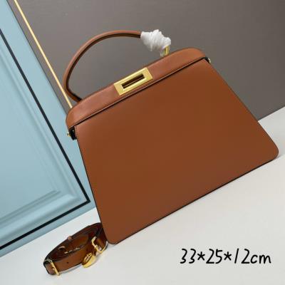 cheap quality Fendi Bags peekaboo ISEEU Brown