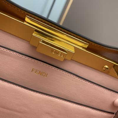 wholesale quality fendi bags peekaboo iseeu brown