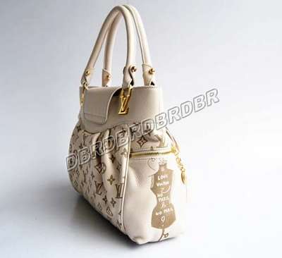 discount louis vuitton handbags leather m98874 beige white wholesale