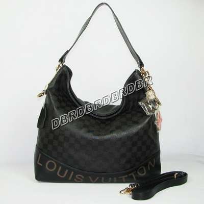 Discount Louis Vuitton Handbags Leather N96670 black Wholesale