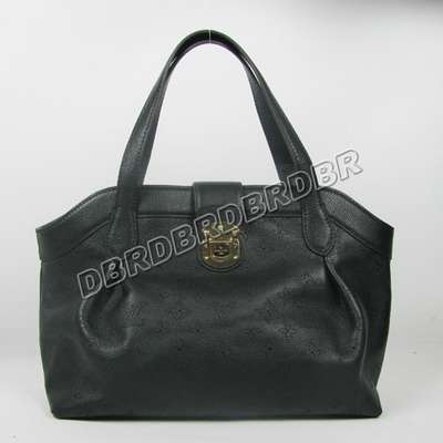 Discount Louis Vuitton Handbags Monogram Mahina M93081 black Wholesale