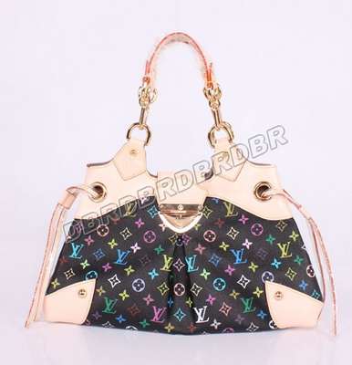 discount louis vuitton handbags monogram multicolore m40124 black pink wholesale