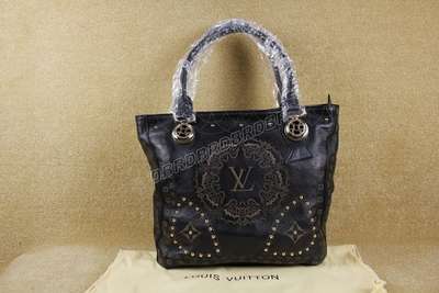 Discount Louis Vuitton Handbags Leather M98031 black Wholesale