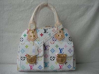 Discount Louis Vuitton Handbags Monogram Multicolore M40026 white Wholesale