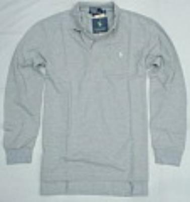 Ralph Lauren long sleeve men polo shirt-gray-small pony No.179