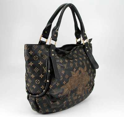 discount louis vuitton handbags leather m90713 black wholesale