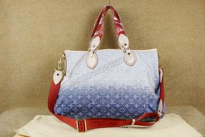 discount louis vuitton handbags monogram denim m40411 blue wholesale