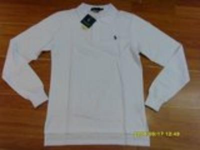 Ralph Lauren long sleeve men polo shirt-white-small pony